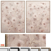 Calming Beige Floral Neutral Wall Art C-490