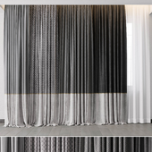 Hadi curtain 67 gray and white