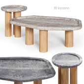 El Verano Travertine Coffee Table by CB2