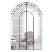 Арочное настенное зеркало Alice Arched Windowpane Mirror by Pottery Barn