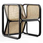 Pamono - Vintage Rattan and Cane Lounge Chair