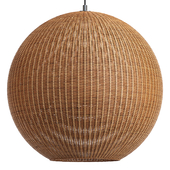 HKliving / Bamboo Pendant Ball Lamp