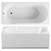 Acrylic bathtub STWORKI Helsinki 150x70 with frame