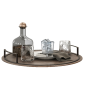 Whiskey Vintage Tray Set