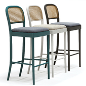 Raleigh Bar Chair Wood & Rattan_ MADE
