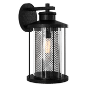 Crichton light Textured Black Outdoor Wall Lantern