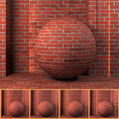 (4k)(5 patterns) Brick wall set 03-(Seamless,pbr)