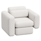 Asym Chair, Modern Asymmetrical Sectional Chair