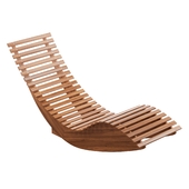 Wooden Garden Sun Lounger BRESCIA