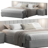 Wall Panels Headboard Bed by Belfort Furniture