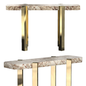 river stone console