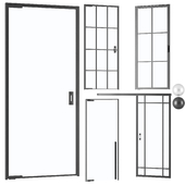 Portapivot set  glass doors