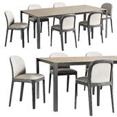 Molteni&C chairs TEA table HALF A SQUARE