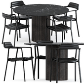 Vipp451 Chair and Cabin round table by Vipp