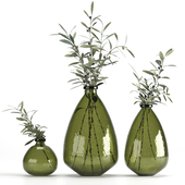 Olive branches in a vase set2