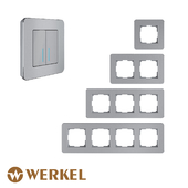 OM Metal frames for sockets and switches Werkel Platinum series (aluminum)