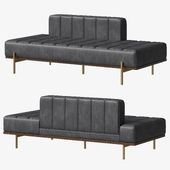 ARHAUS Lansing Leather Daybed - Metro Black