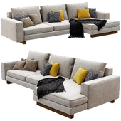 West Elm Harmony Fabric Sectional Chaise Sofa