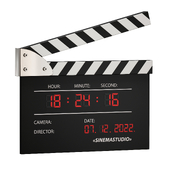 Clock Movie clapperboard numerator