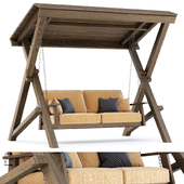 Nia Wooden Double-Seater Garden swing by Bpoint Design / Двухместные деревянные садовые качели