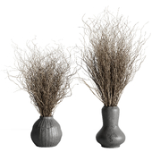 Dried branches with concrete vase - bouquet 29