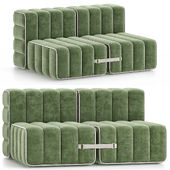 Curt Set Flexible Small Corner Sofa Barcelona Cornhusk