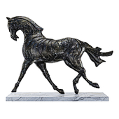 black horse sculpture