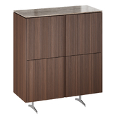 Bar cabinet made of walnut and travertine, Jakto