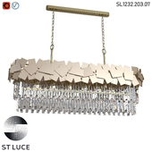 SL1232.203.07 Pendant chandelier ST-Luce Golden/Transparent OM