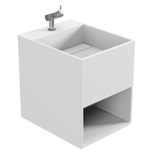 Cosmic Compact hand washbasin with shelf surface white