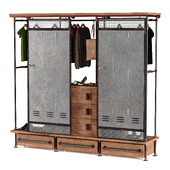 Шкаф David Open Wardrobe With Vintage Locker Sliding Doors