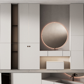 249 bathroom furniture 07 minimal modern round mirror