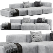 Mags Soft Corner Lounge 3seat Sofa by HAY