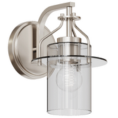 Everett Polished Nickel One Light Wall Sconce