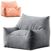 Ehlen Modern Velveteen Bean Bag Chair with Armrests