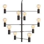 Blanchefleur W Textured Black Light LED Chandelier01