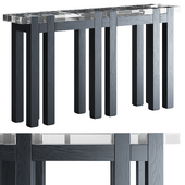 Crate & Barrel консольный стол из стекла Turmont