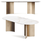 Giulio Marelli Wave Rectangle Dining Table