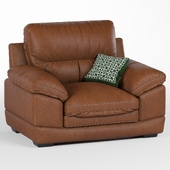Leather Armchair Golden Brown HORTEN
