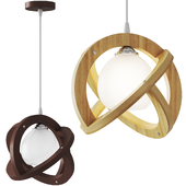 Litfad - Light With Wooden Shade Pendant