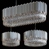 Pendant chandeliers Cascata Impennata by GLCrystal