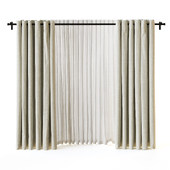 Ikea Moalina Curtain Green
