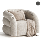 Swivel armchair Novelle Off White