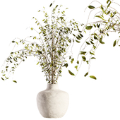 Plum branch in a stone vase 2