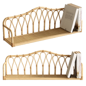 Rattan wall shelf Malu La Redout