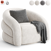 Swivel armchair Novelle Off White by Eichholtz