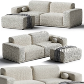 Milan 3 Seater Sofa with Ottoman