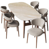 Oleandro chair and Abrey table by Calligaris