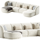 5-seater sofa Miley velvet