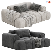 Contemporary Arm Sofa by Litfad Set 2